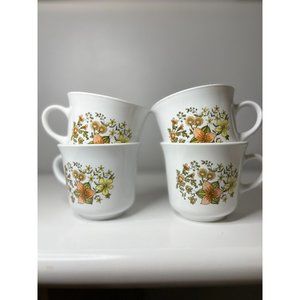 Vintage Corning Correlle Indian Summer - Coffee Tea Cups set of four